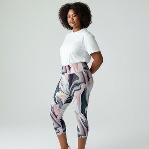 Zella - Pastel Swirl legging - Size Large